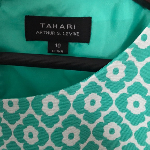 NEW Teal Patterned Tahari Dress - Picture 3 of 3